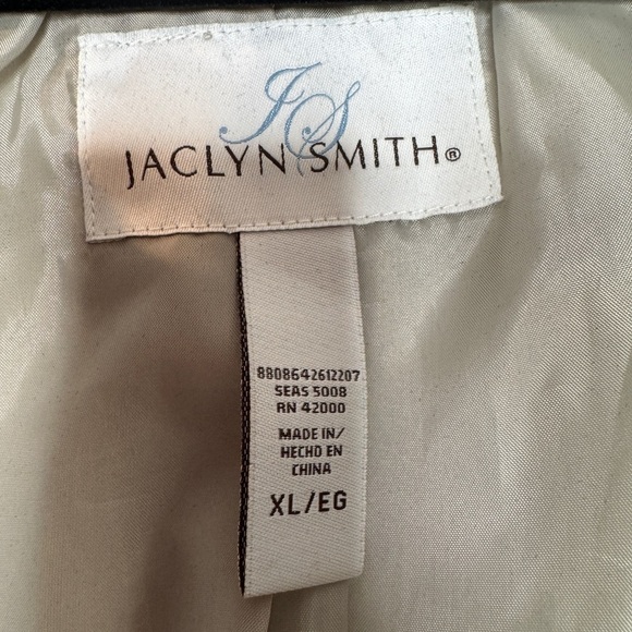 *NWT* Vintage Women’s Jaclyn Smith Faux Leather Metallic Pewter Jacket Sz XL - Picture 5 of 9